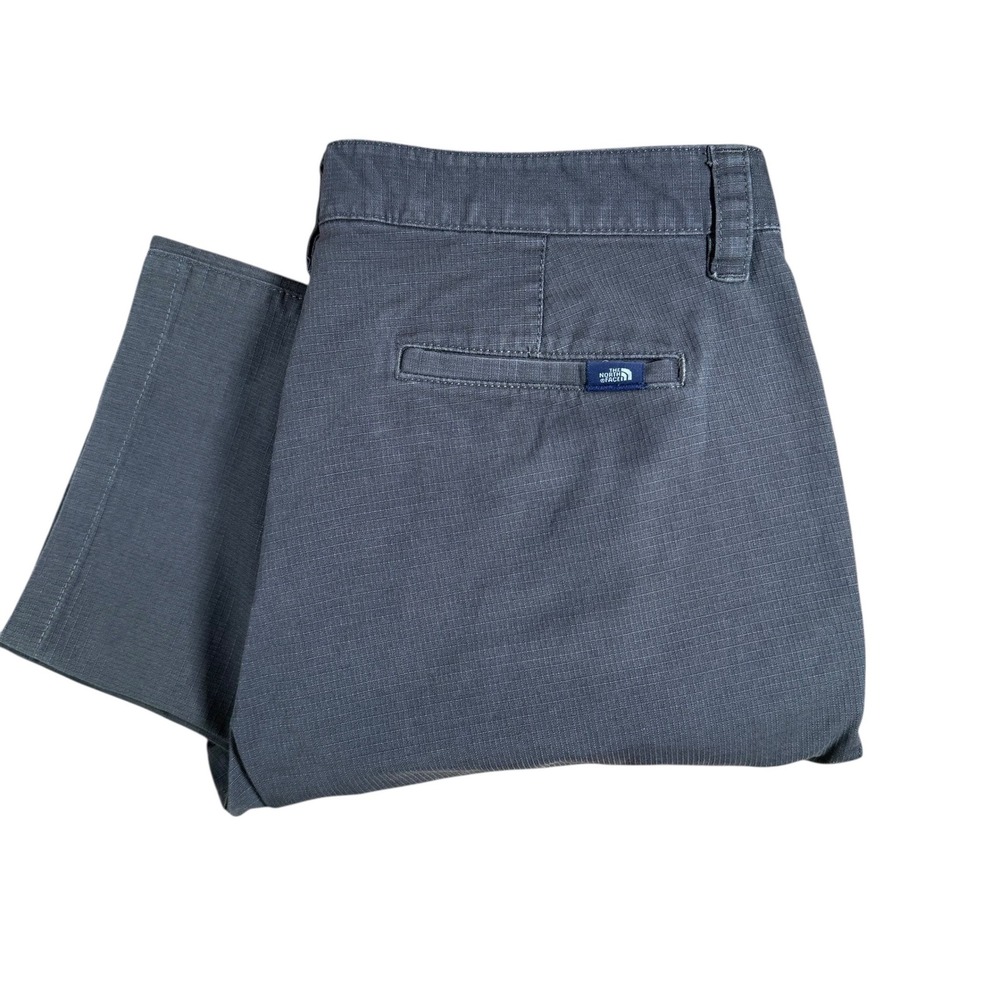 Vintage North Face Mens 34 Gray Ripstop Hiking Canvas Pants Regular Fit Casual